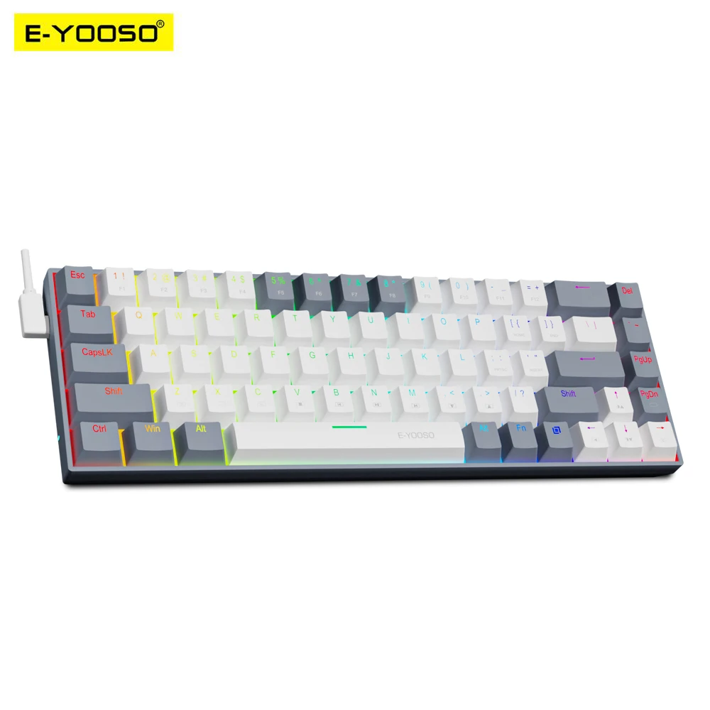 Gaming Keyboard Mini - E-YOOSO Z686 RGB USB 60% Mini