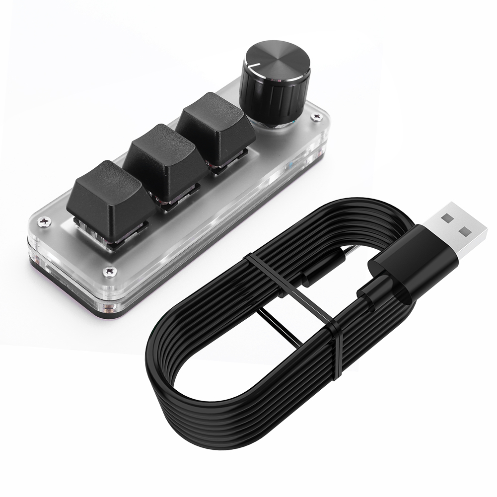 3 Key 1 Knob/4 Key Mini Mechan - đánh giá và giá Gaming Keyboard Mini