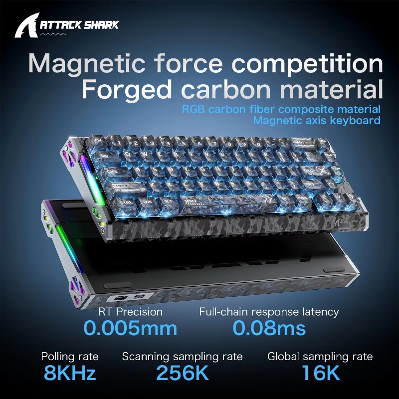 Attack Shark for R68 HE Carbon - đánh giá và giá Gaming Keyboard No Rgb