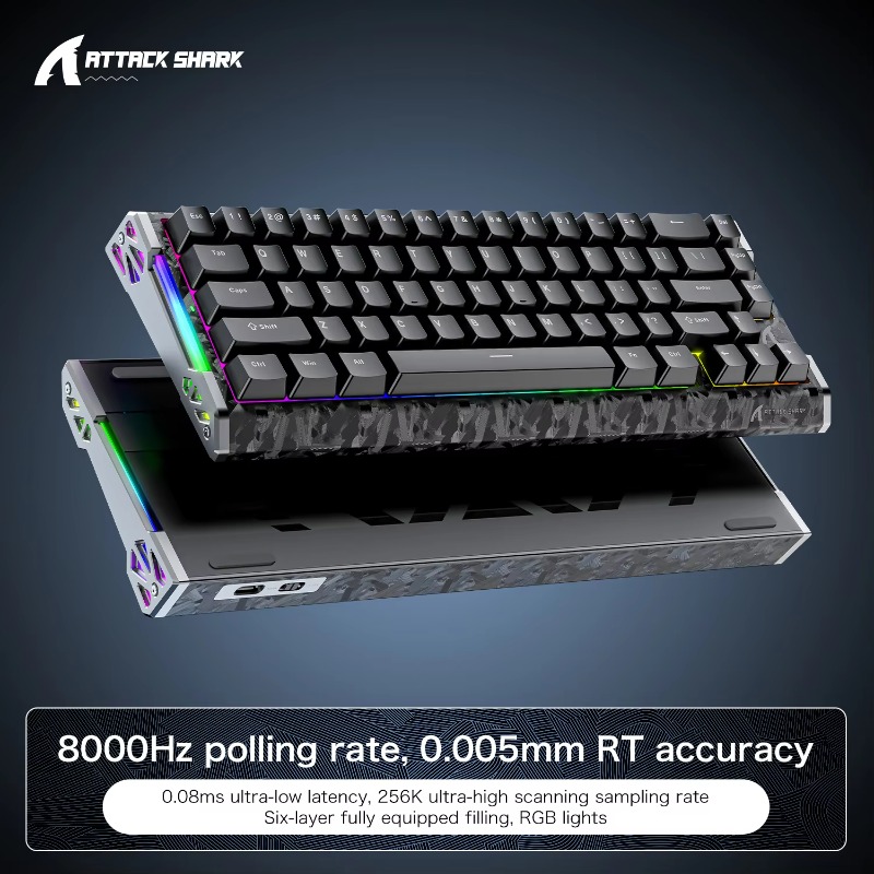 Attack Shark for R68 HE Carbon - đánh giá và giá Gaming Keyboard No Rgb