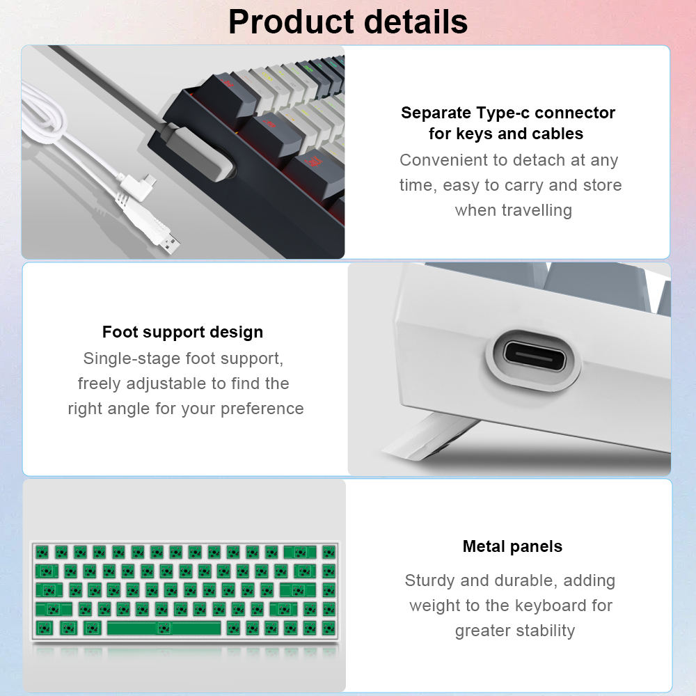 E-YOOSO Z686 RGB USB 60% Mini  - đánh giá và giá Gaming Keyboard Mini