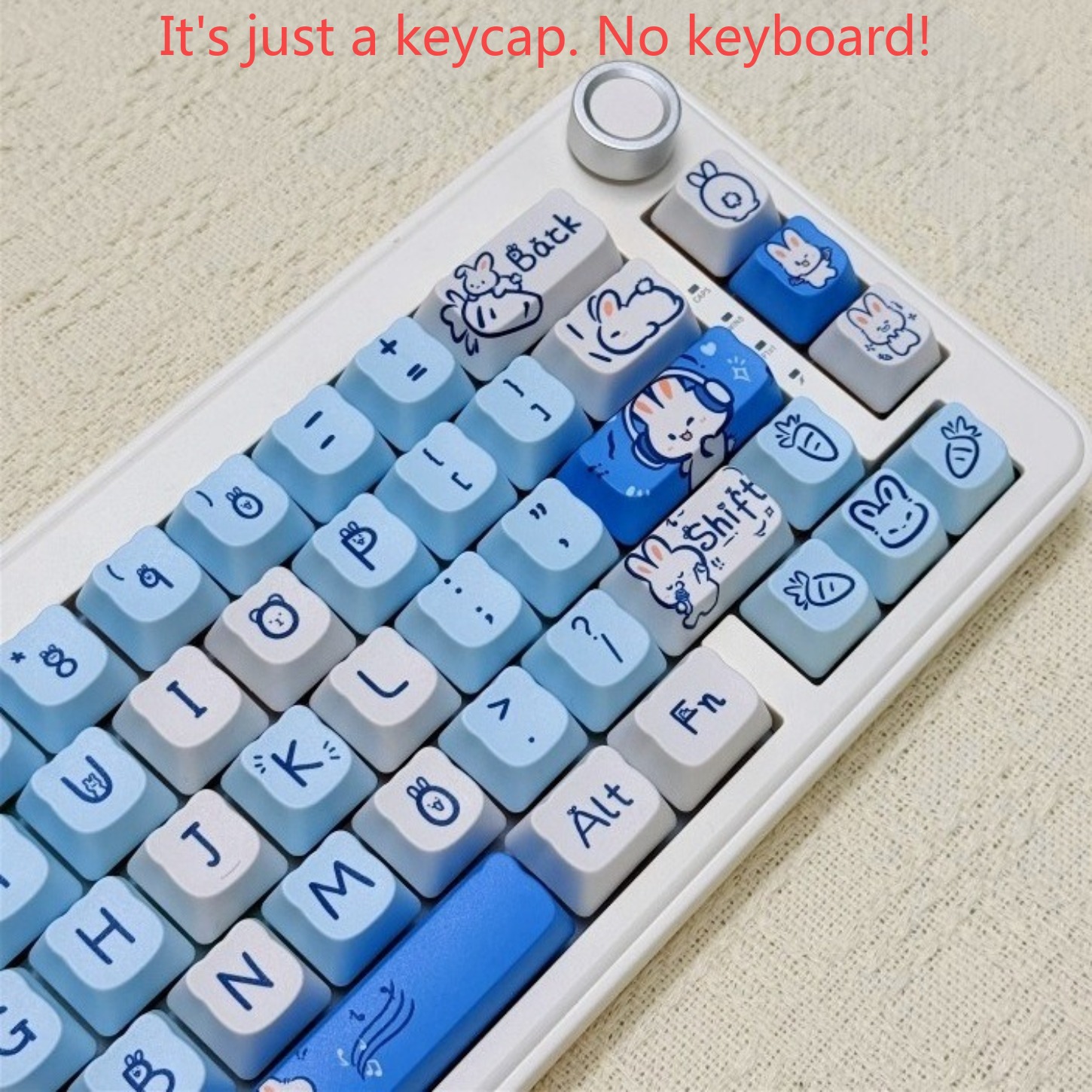 Cute Blue Rabbit Keycaps 124 K - đánh giá và giá Keyboard Gaming Blue Switch