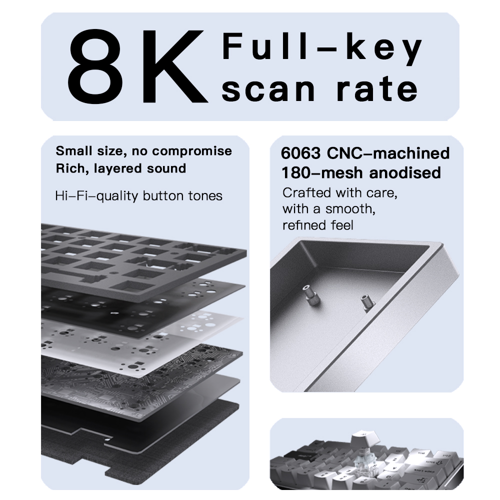 Darmoshark KT35 Aluminum Alloy - đánh giá và giá Gaming Keyboard Hot Swappable