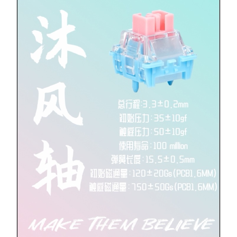 Mufeng Magnetic Switch Pink Bl - đánh giá và giá Keyboard Gaming Blue Switch