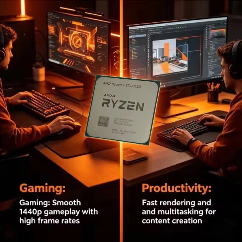 AMD Ryzen 7 5700X3D AM4 Deskto - đánh giá và giá Amd Cpu Ryzen 7