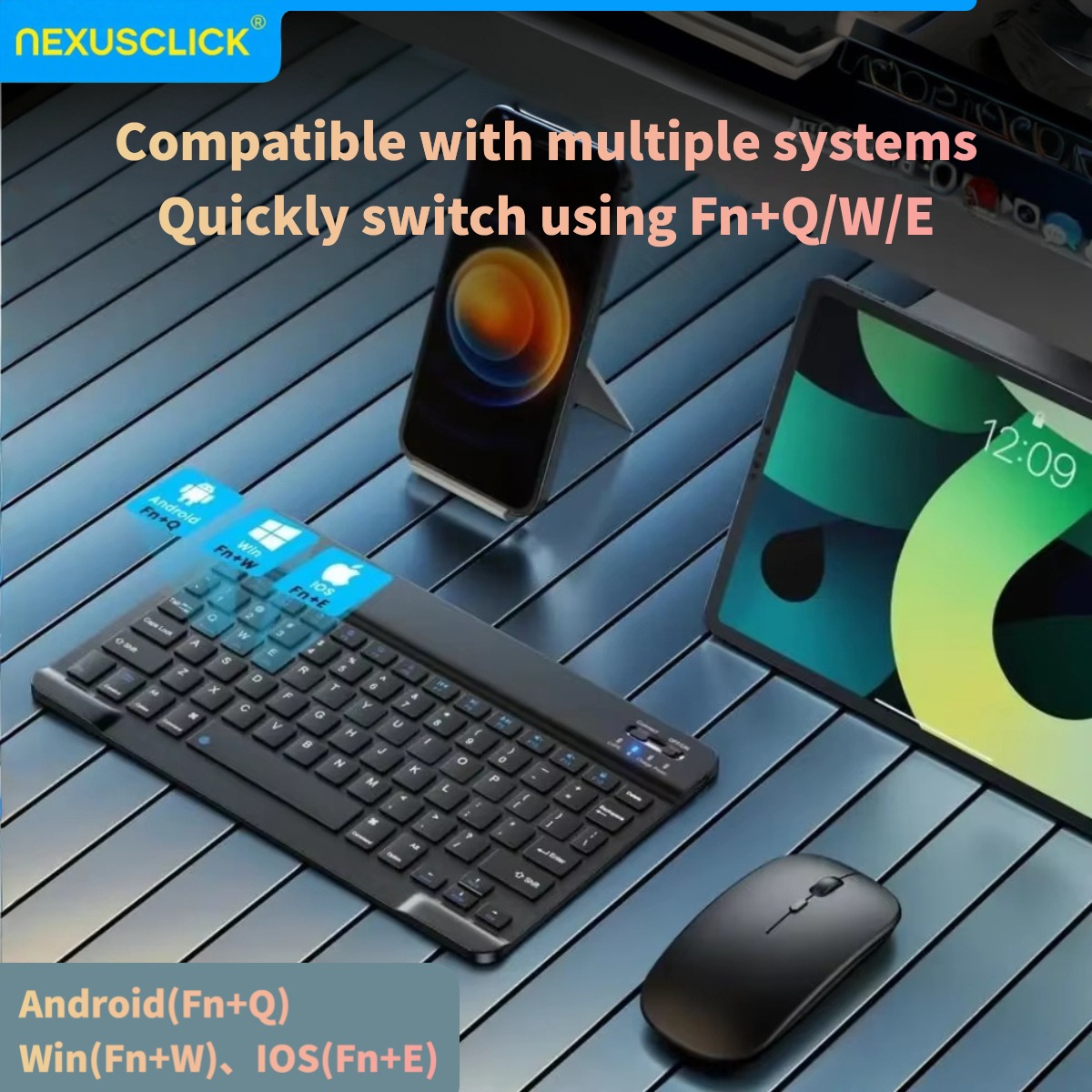 NexusClick Wireless Bluetooth  - đánh giá và giá Gaming Keyboard Mini