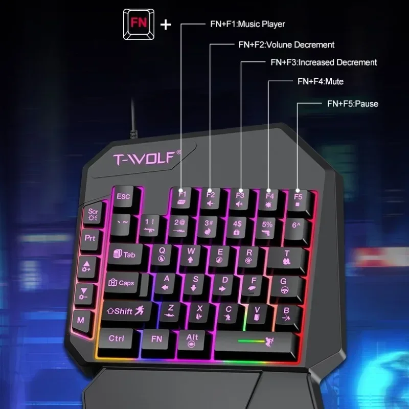 5 In 1 Set 35keys One Handedly - đánh giá và giá Gaming Keyboard Mini